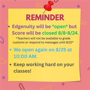 Edgenuity Reminder